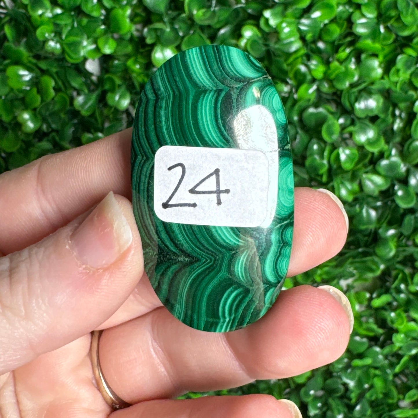 Malachite Palm Stones