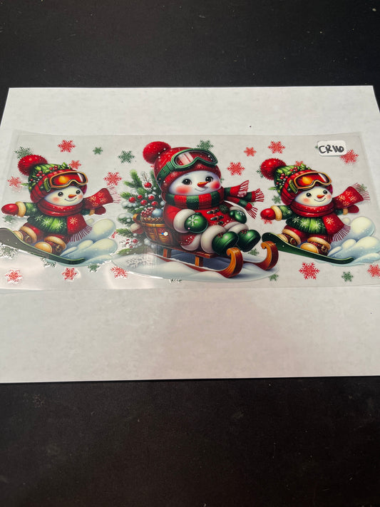 CR16 Christmas Snowman UVDTF Wrap