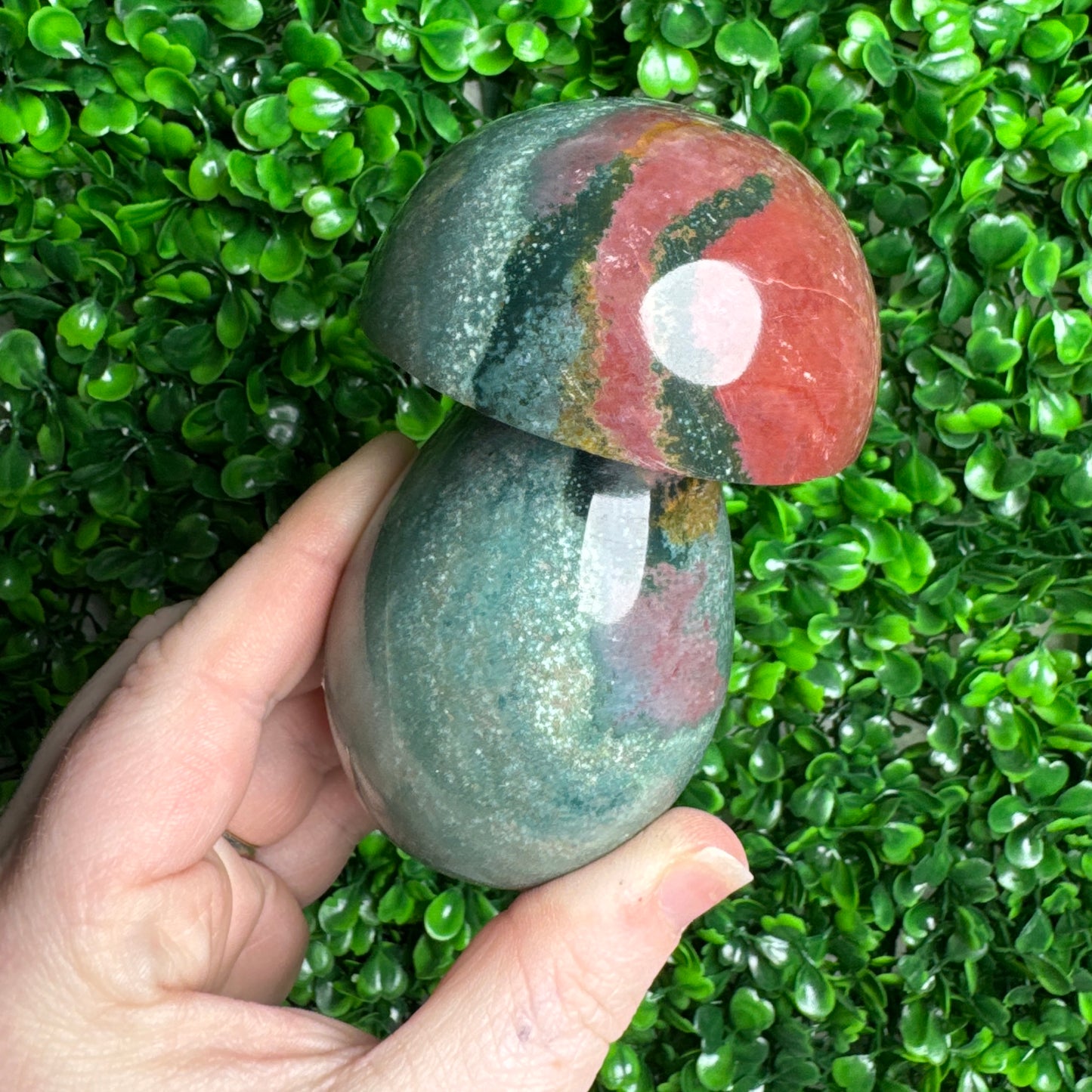 Sea Jasper mushroom Carvings