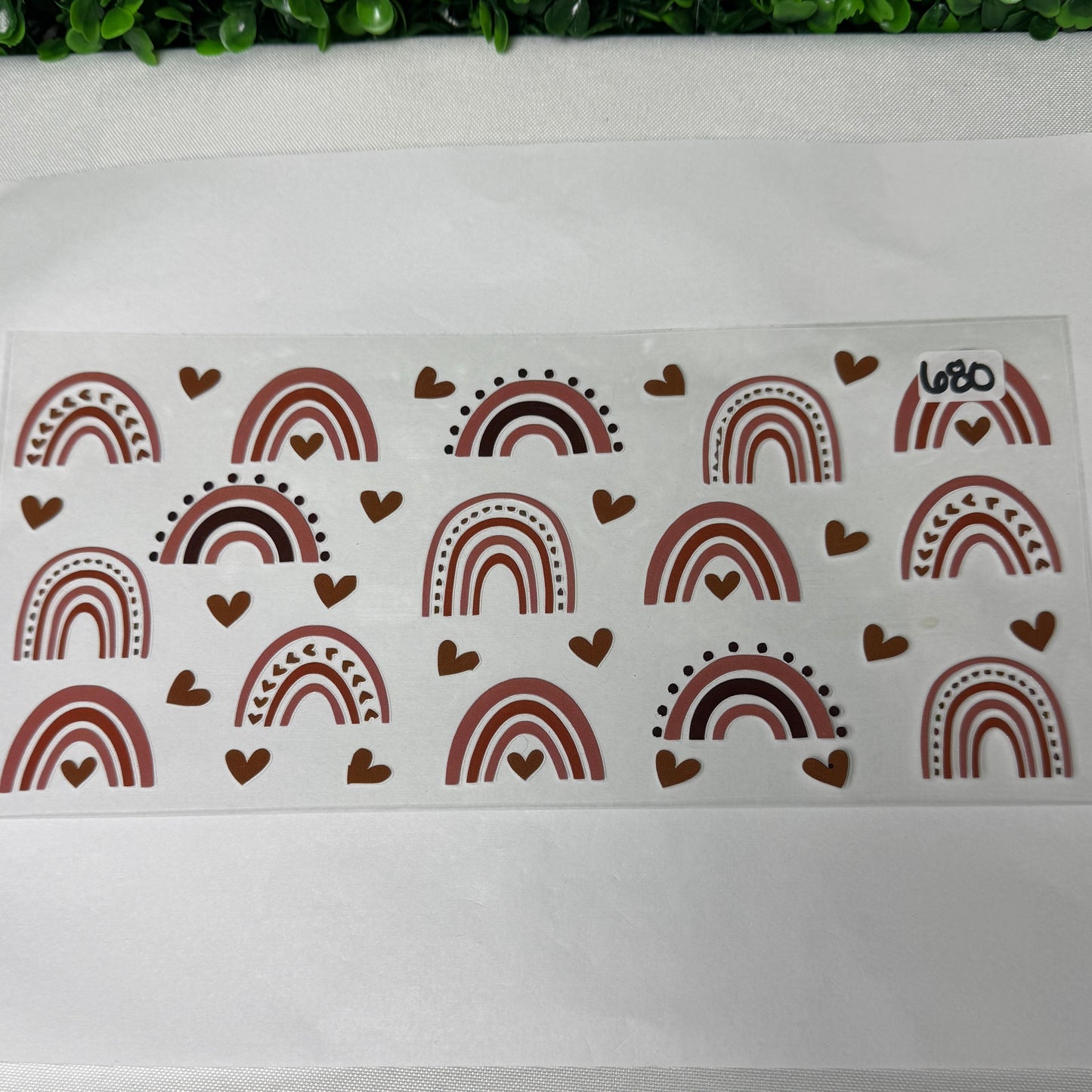 Rainbows/smileys/bows UVDTF Cup Wraps