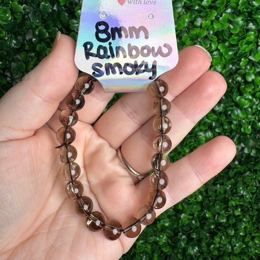 8mm Rainbow Smoky Quartz Bracelet