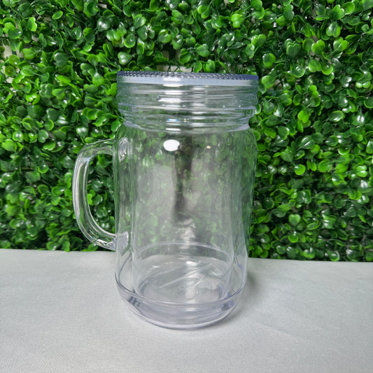 20oz Plastic Snowglobe Cup with handle