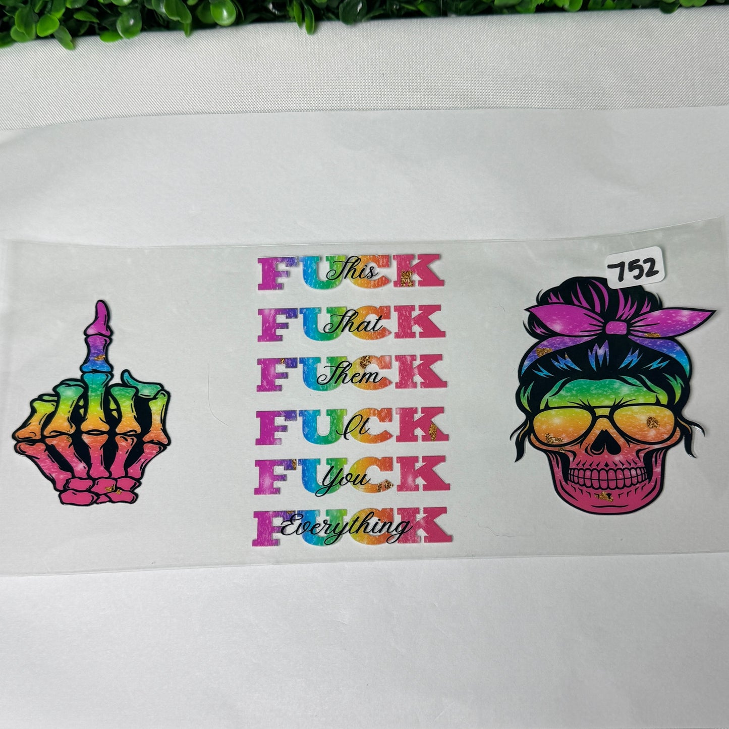 Sassy/Funny Quotes UVDTF Cup Wraps