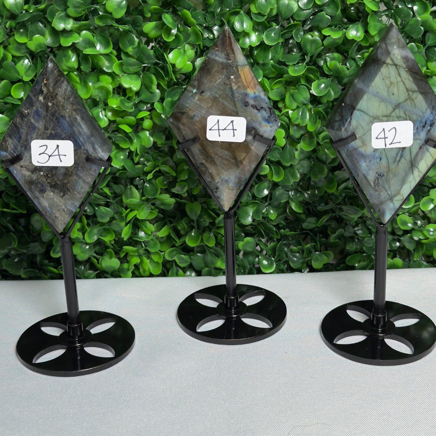 Labradorite Diamond Carvings