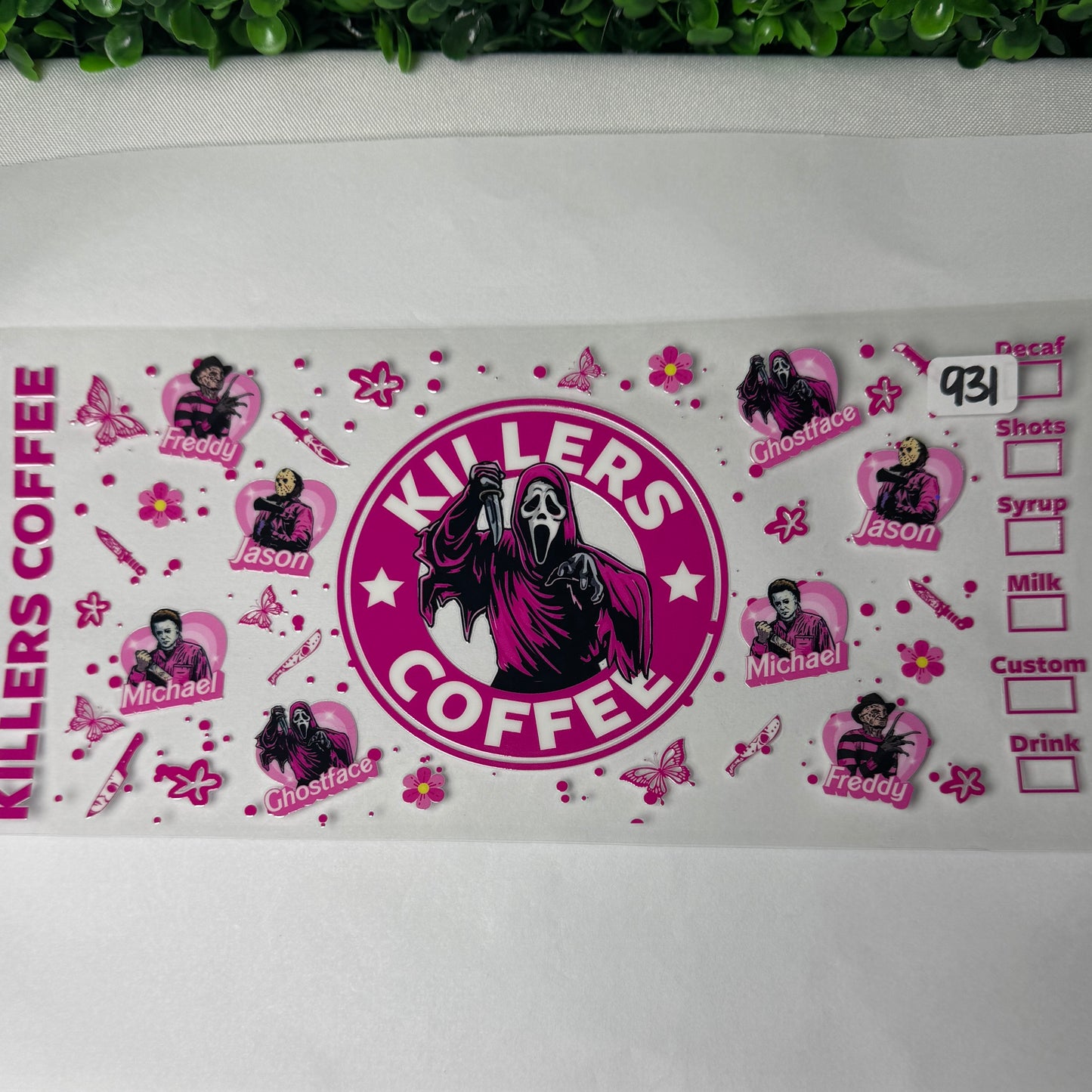 Spooky Characters UVDTF Cup Wraps