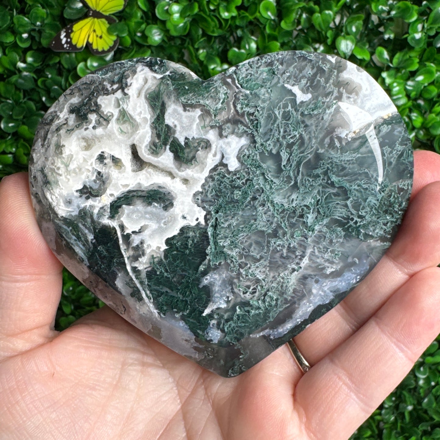 Moss Agate Bowl Carving