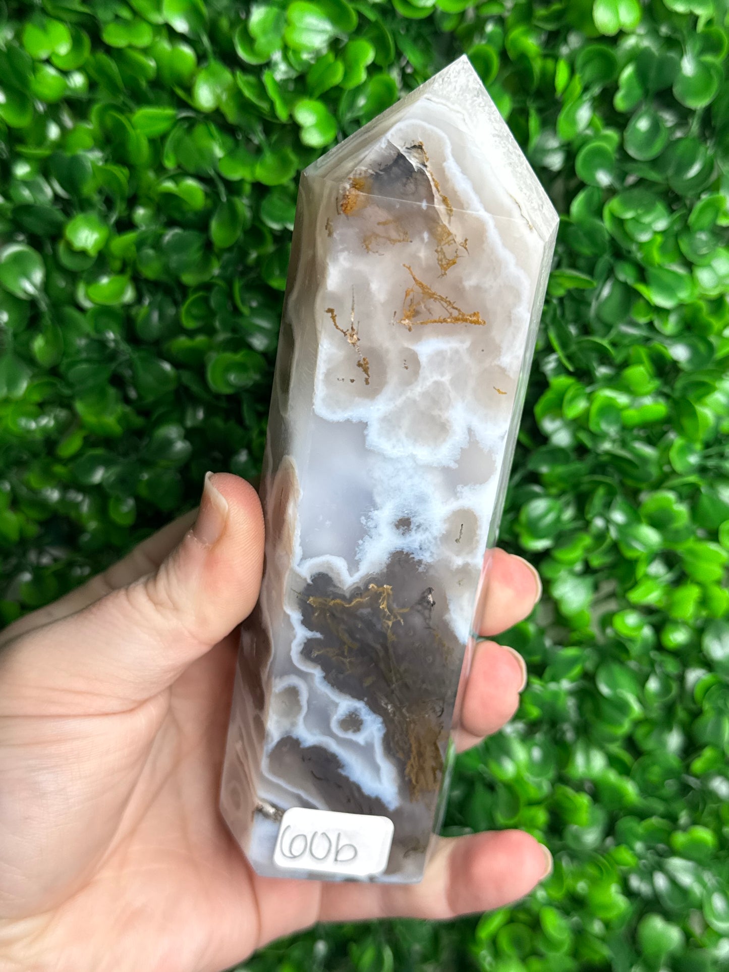 Moss agate towers