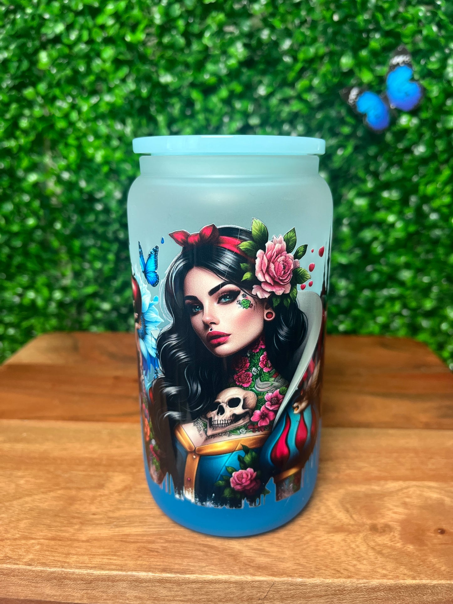 16oz Flower Girl UVDTF Glass Cup