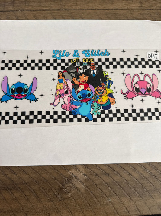 BA7 blue alien and friends uvdtf wrap