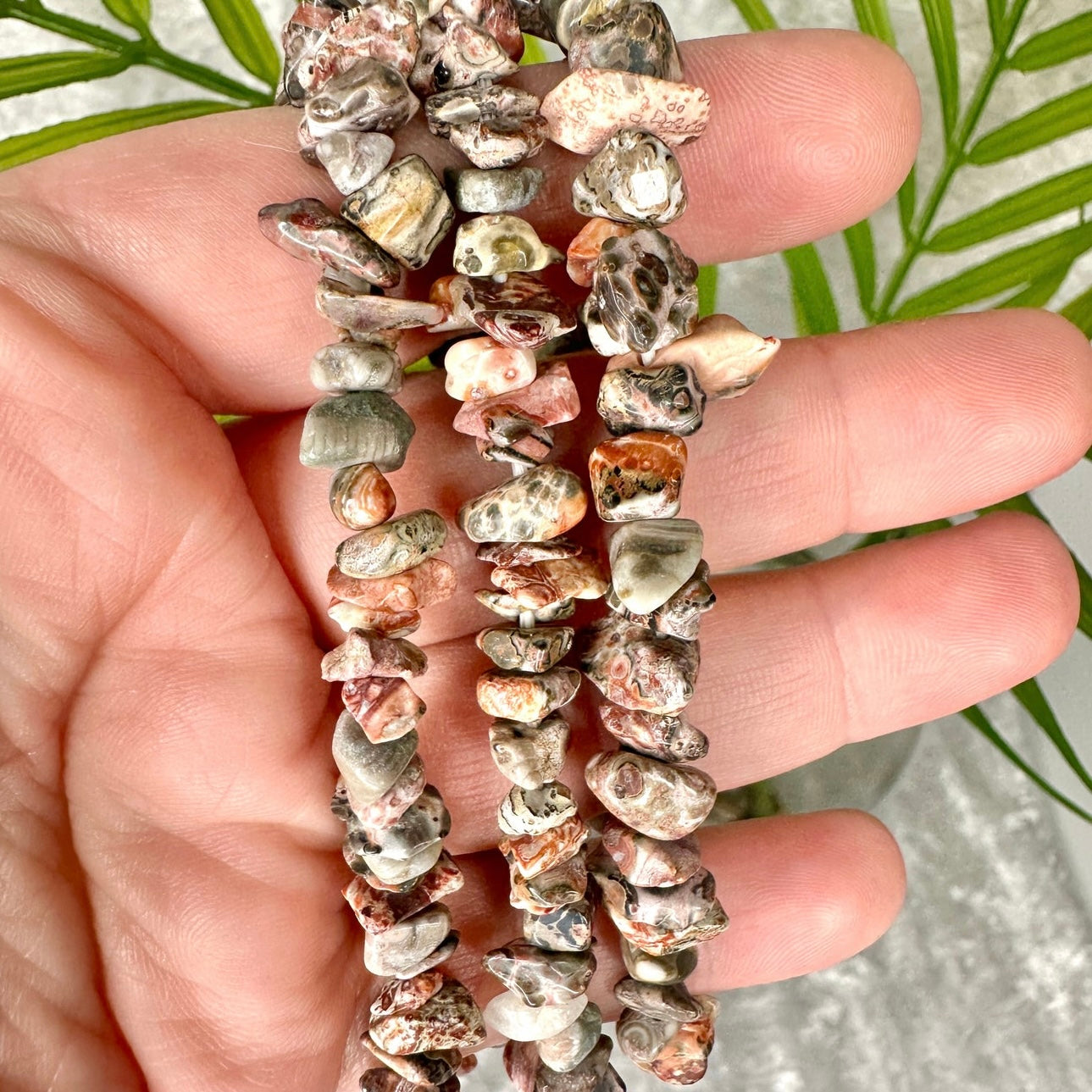 Leopard Skin Jasper Chip Bracelet