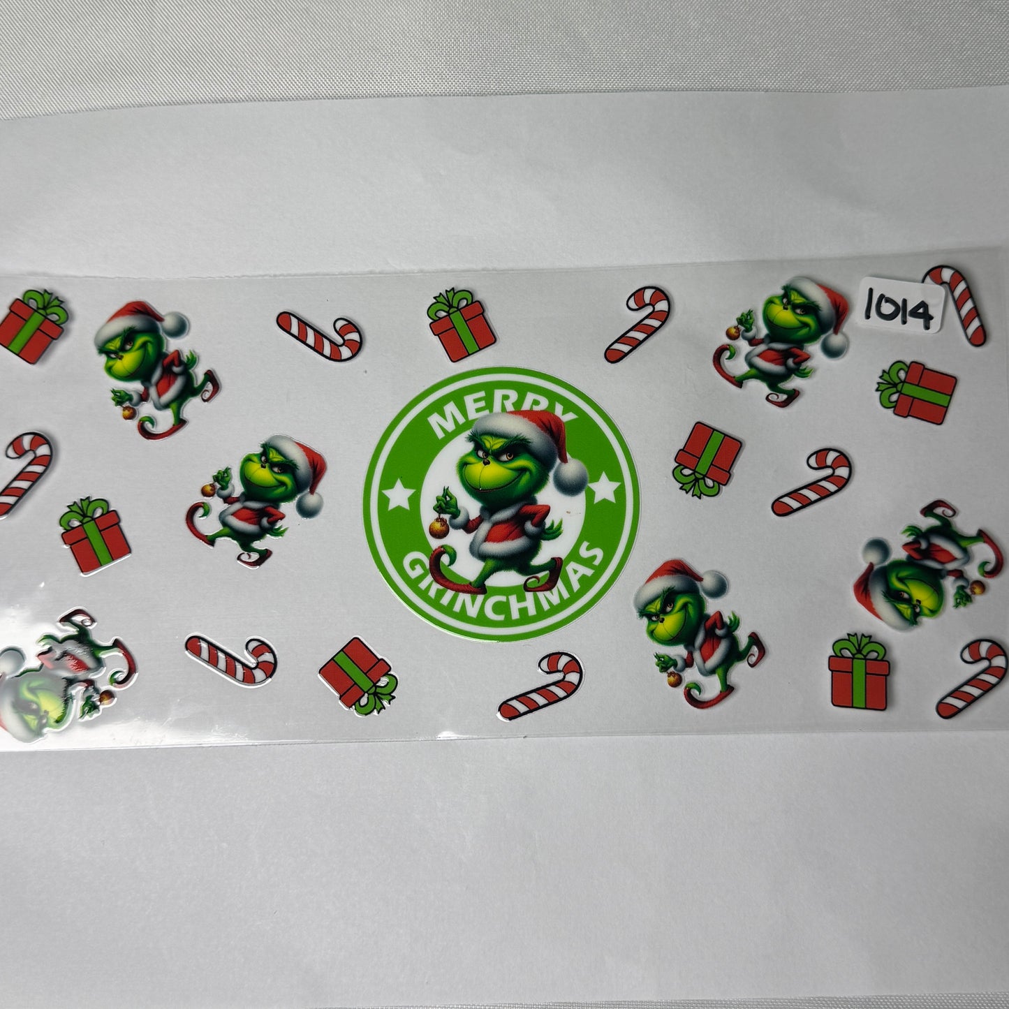 Grumpy Green Man Christmas UVDTF Cup Wraps