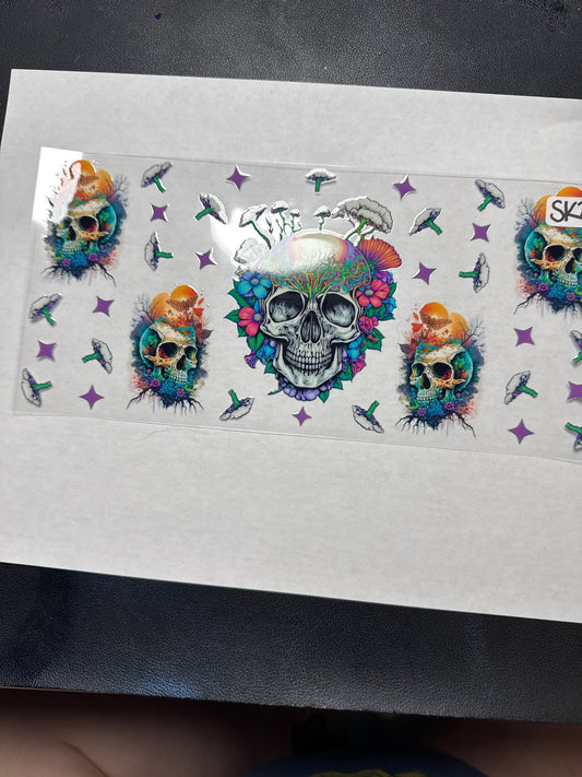 Sk2 skulls flowers uvdtf wraps