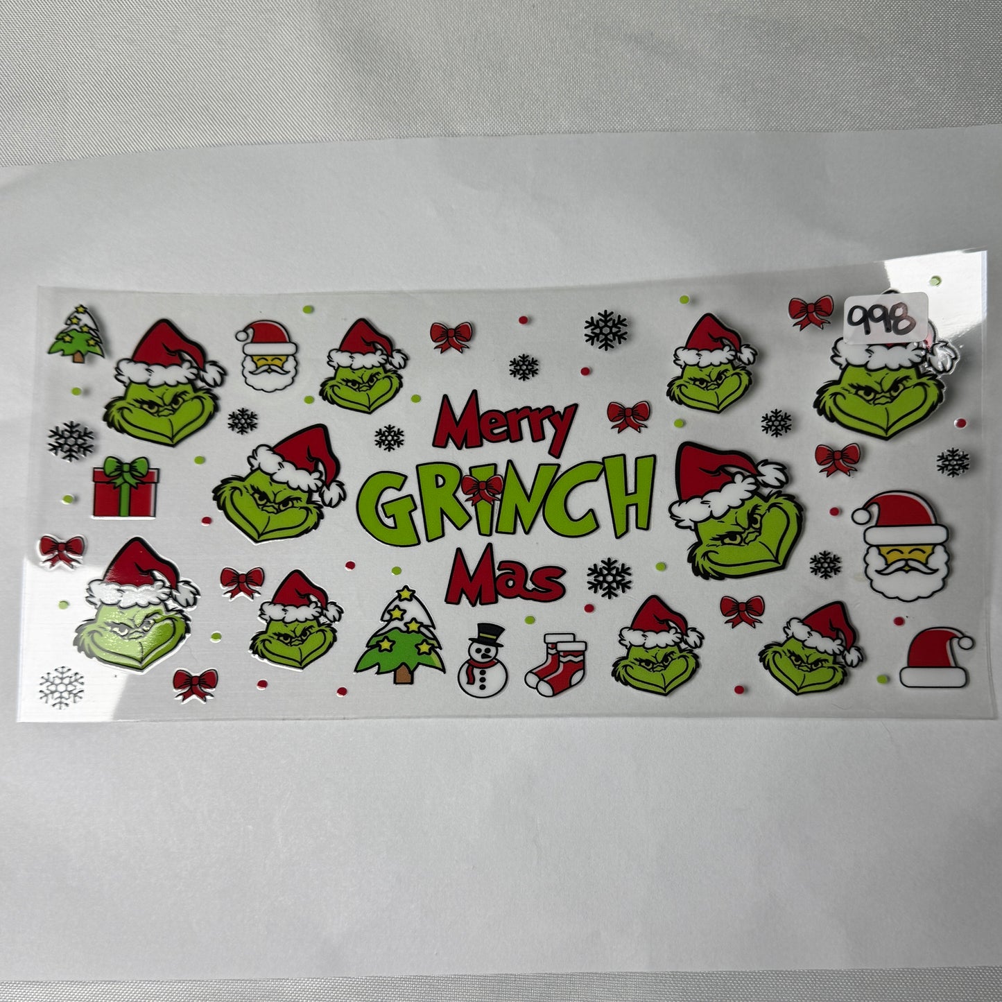 Grumpy Green Man Christmas UVDTF Cup Wraps
