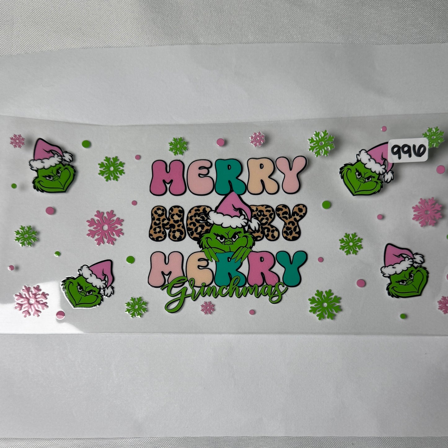 Grumpy Green Man Christmas UVDTF Cup Wraps
