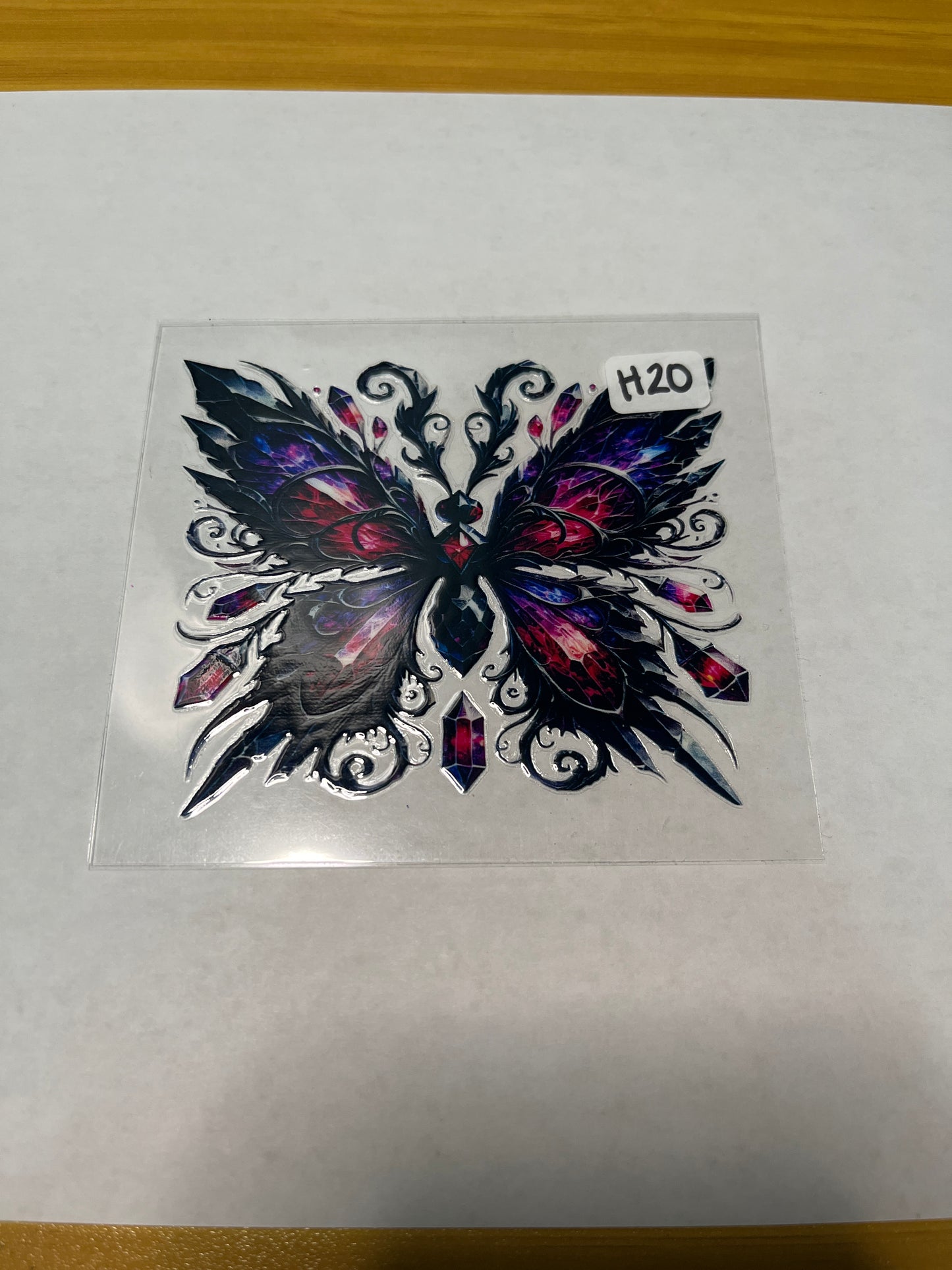 H20 Butterfly Crystals UVDTF Wrap