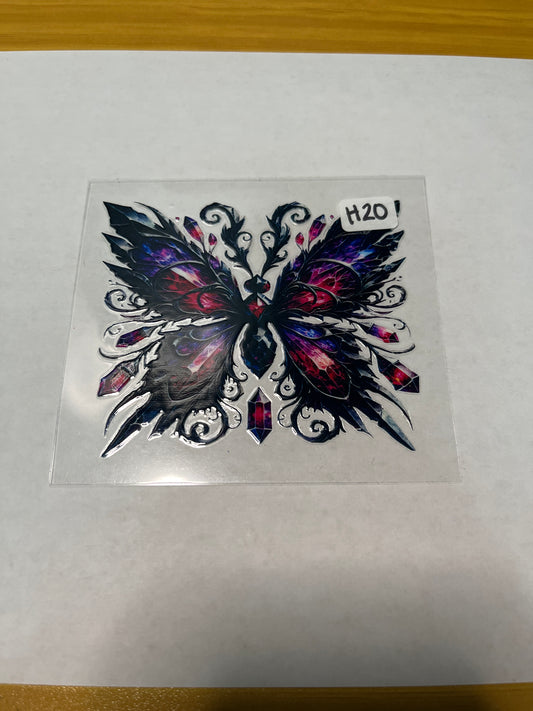 H20 Butterfly Crystals UVDTF Wrap