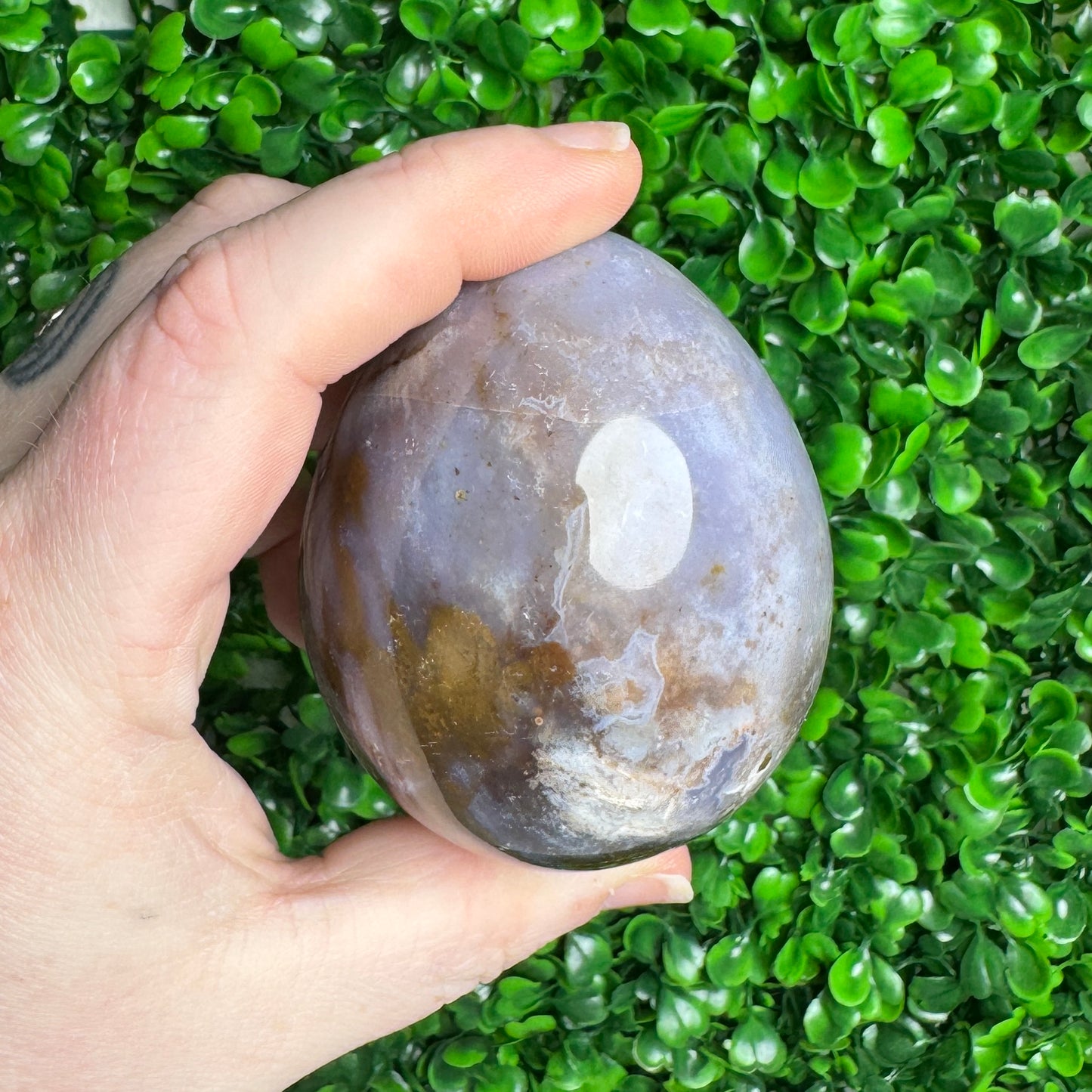 Sea Jasper Egg Carving