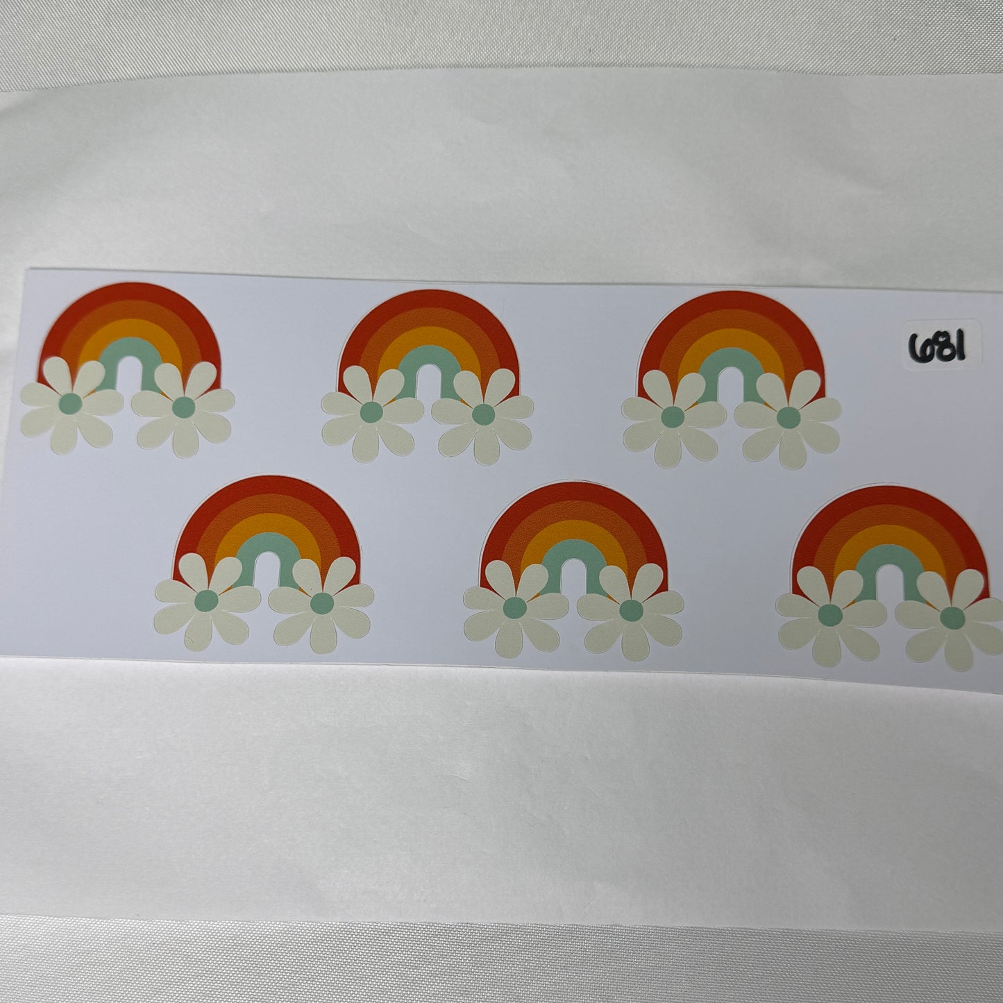 Rainbows/smileys/bows UVDTF Cup Wraps