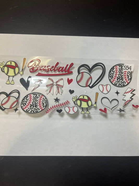 S54 Baseball UVDTF Wrap