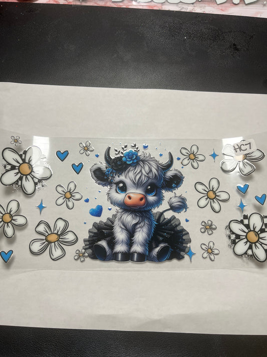HC7 Highland Cow UVDTF Wrap