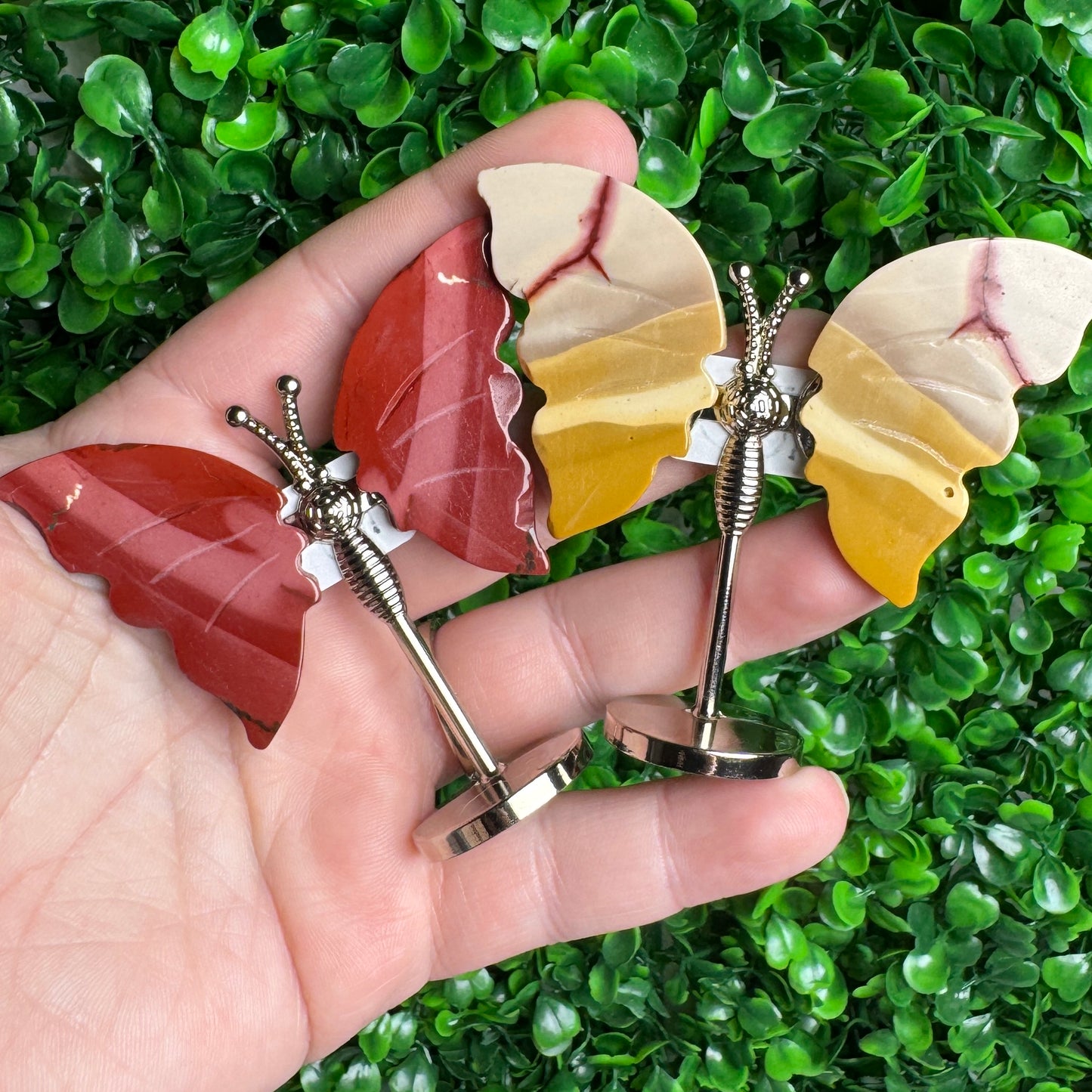 Small Mookaite Jasper Butterfly Carvings