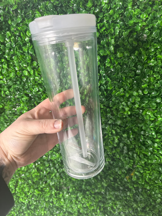 20oz acrylic snowglobe tumbler