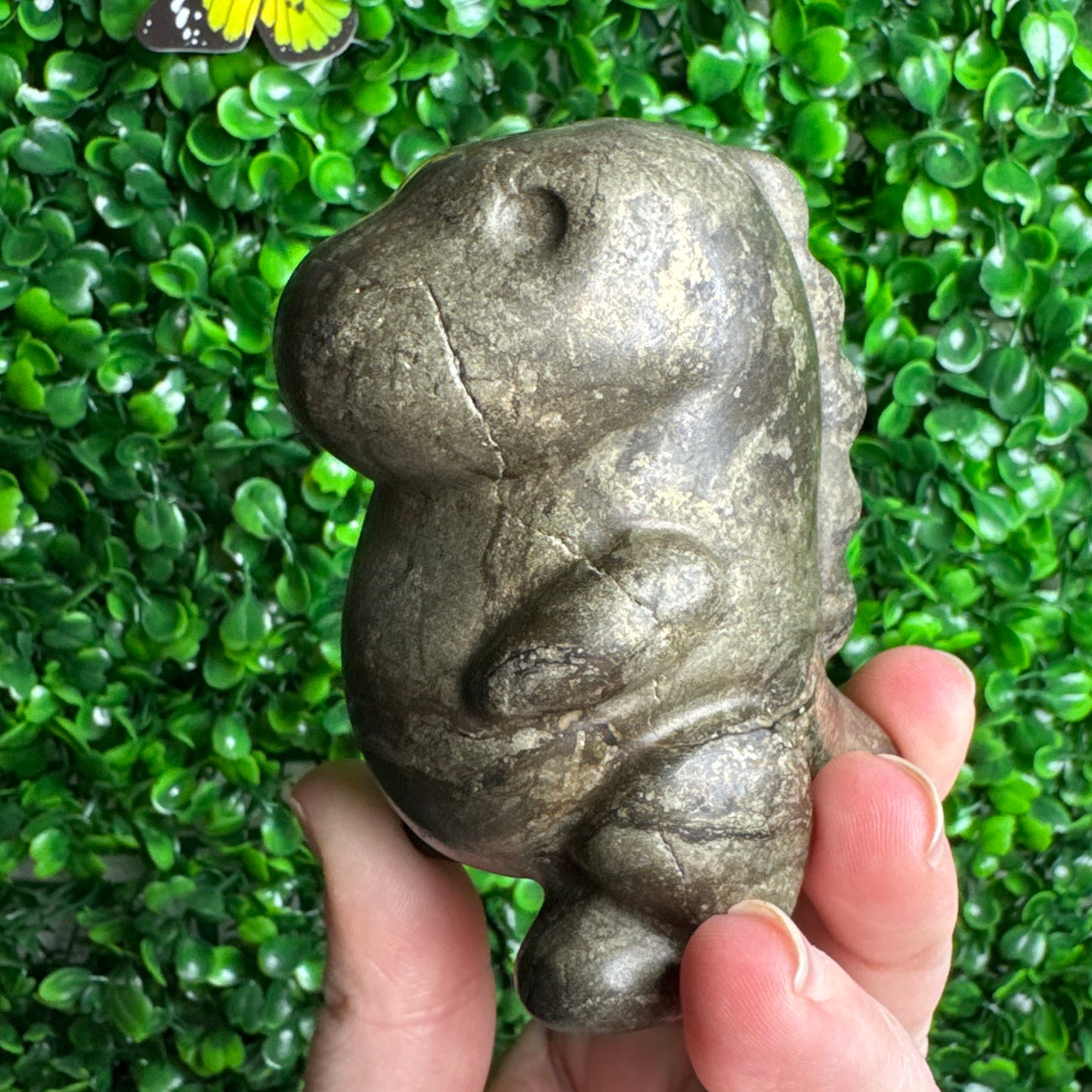 Large Chubby Pyrite Dino Carving