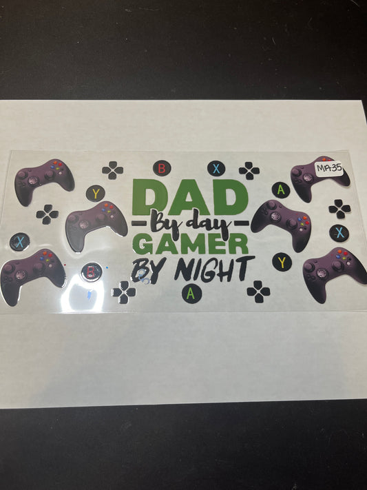 MA35 Gamer Dad UVDTF Wrap