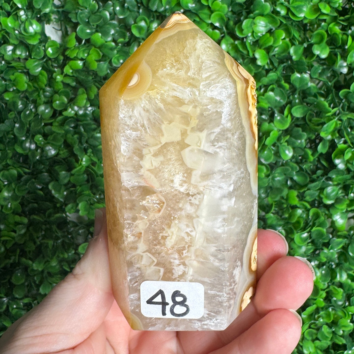 Golden Druzy Agate Tower