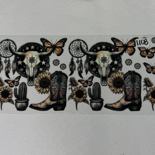 Country Western UVDTF Cup wraps