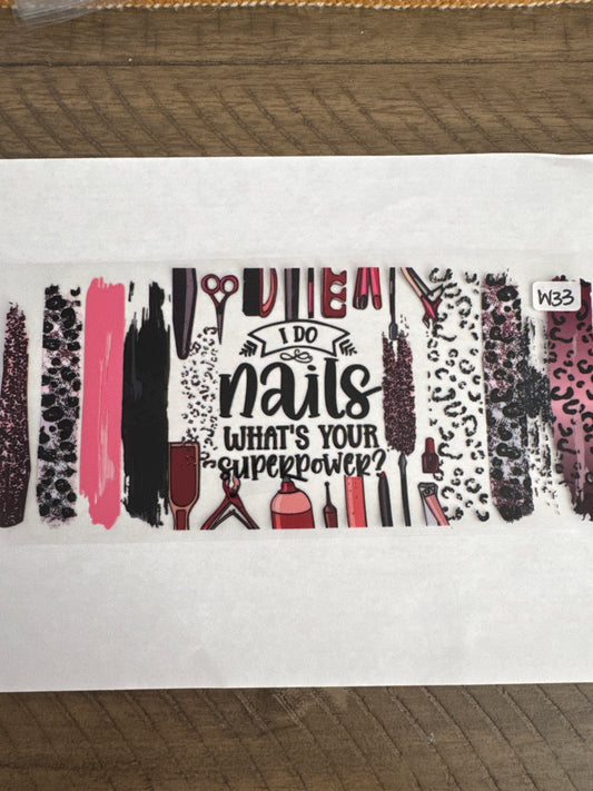 W33 nail tech uvdtf wrap