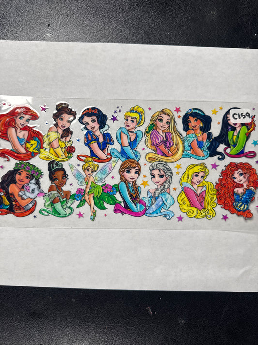 C159 princesses characters uvdtf wrap