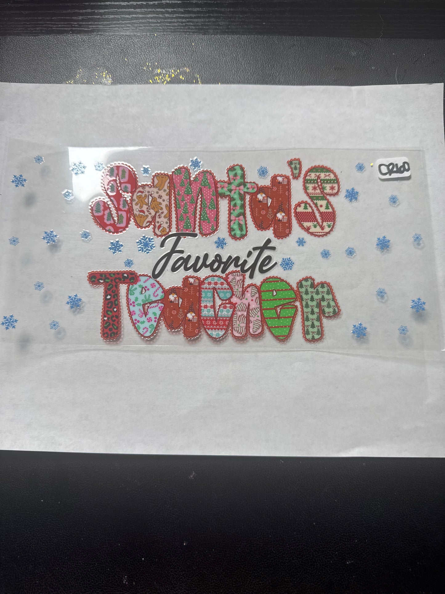 CR60 Santa’s favorite teachers uvdtf cup wrap