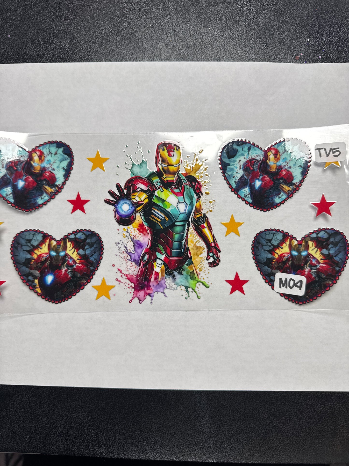 TV5 Iron Superhero Character uvdtf wrap