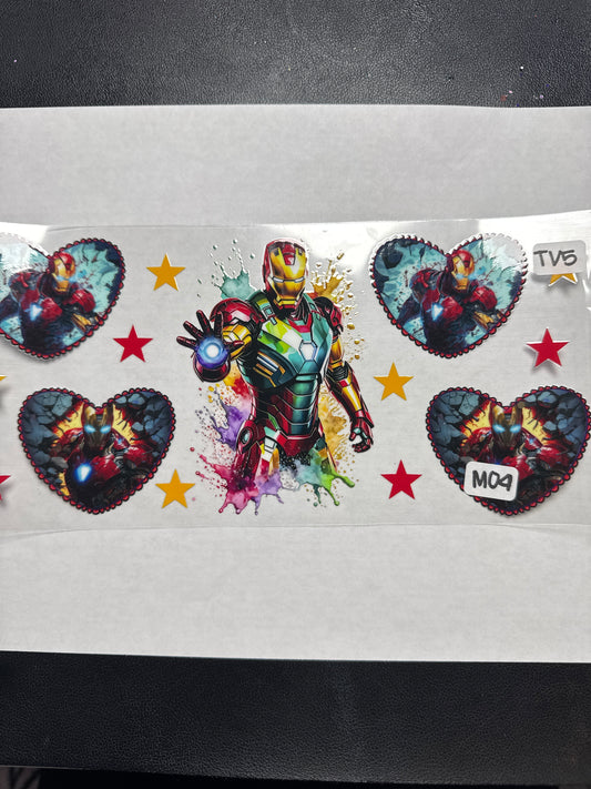 TV5 Iron Superhero Character uvdtf wrap