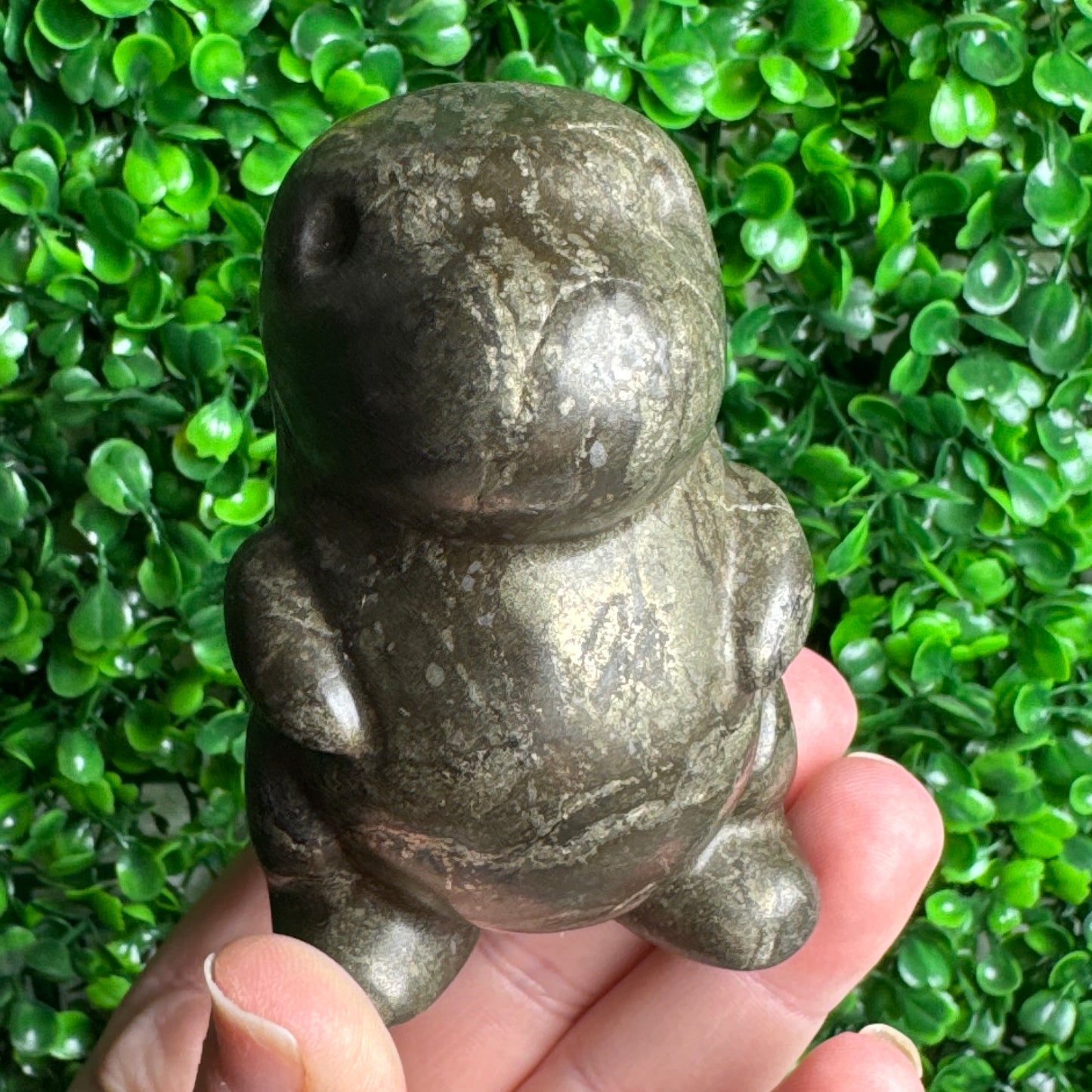 Large Chubby Pyrite Dino Carving