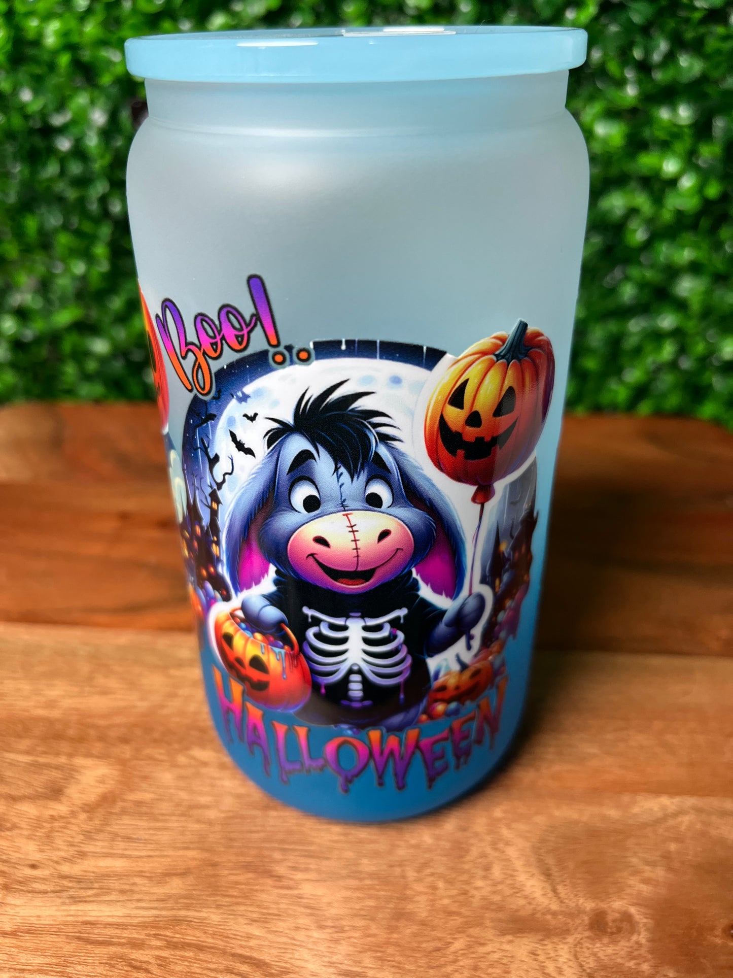 16oz Halloween Character UVDTF Glass Cup
