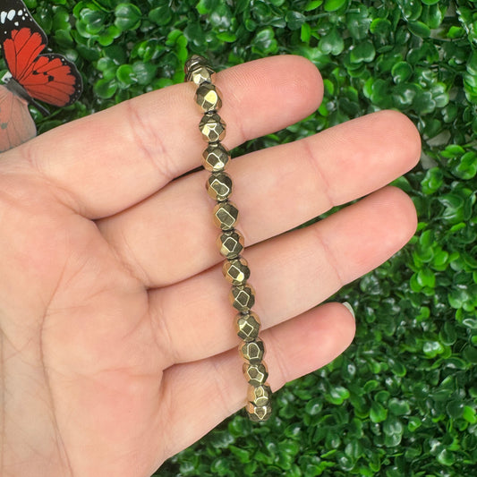 Faceted Pyrite Bracelet