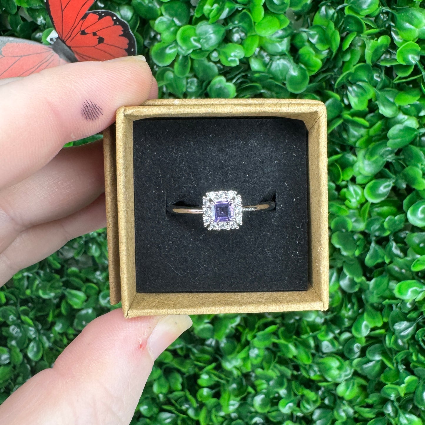 Adjustable Amethyst Ring C