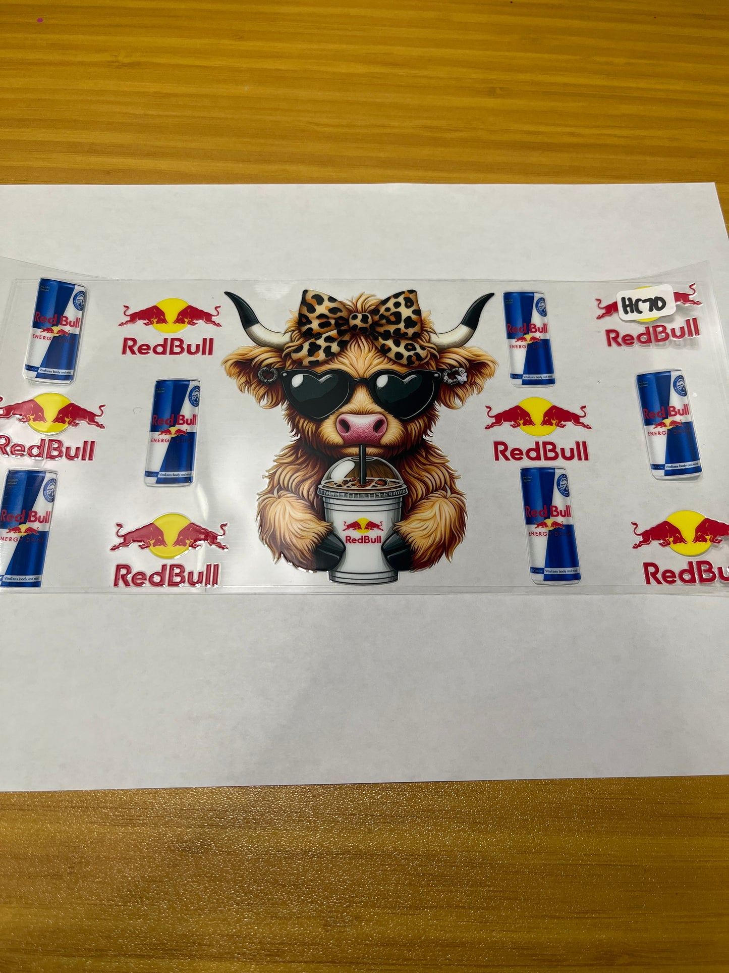 HC70 Highland Cow UVDTF Wrap
