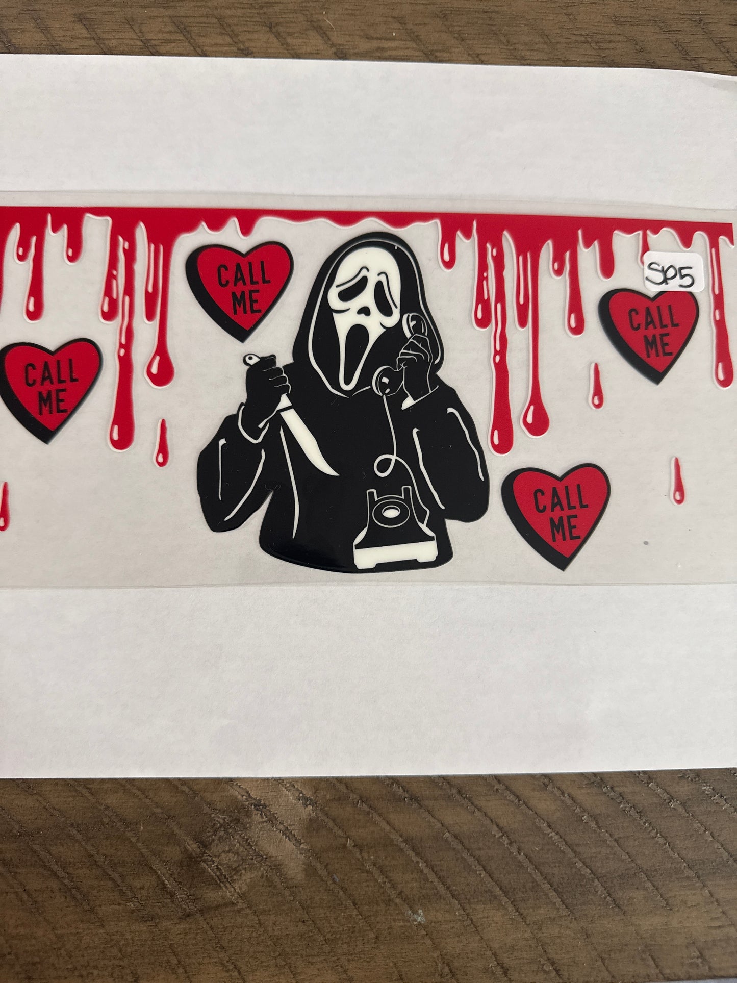 SP5 Ghostface UVDTF wrap