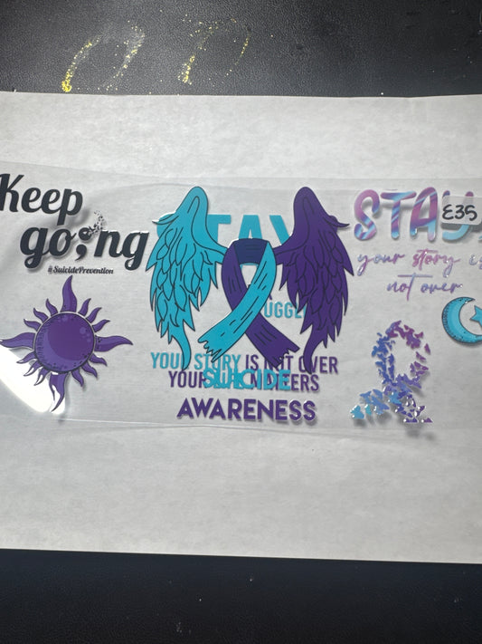 E 35 suicide awareness uvdtf wrap