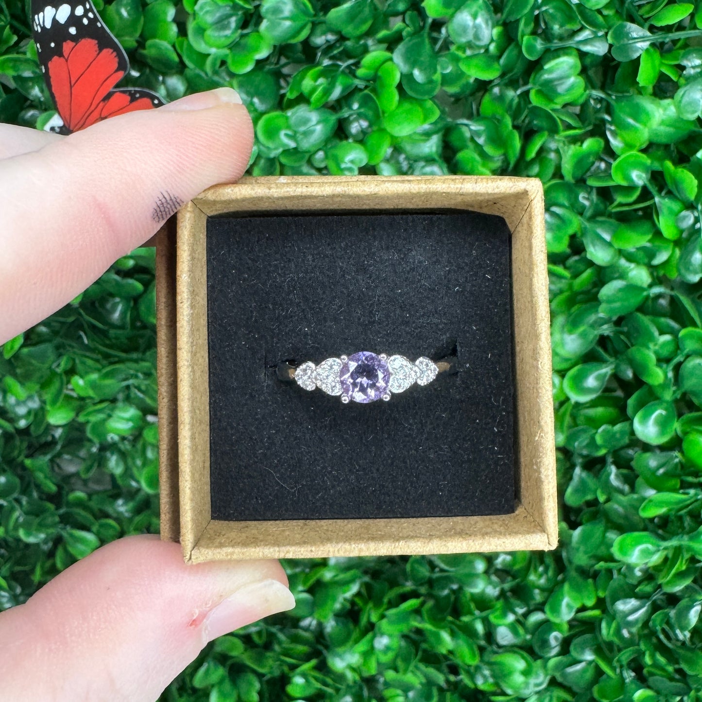 Adjustable Amethyst Ring B