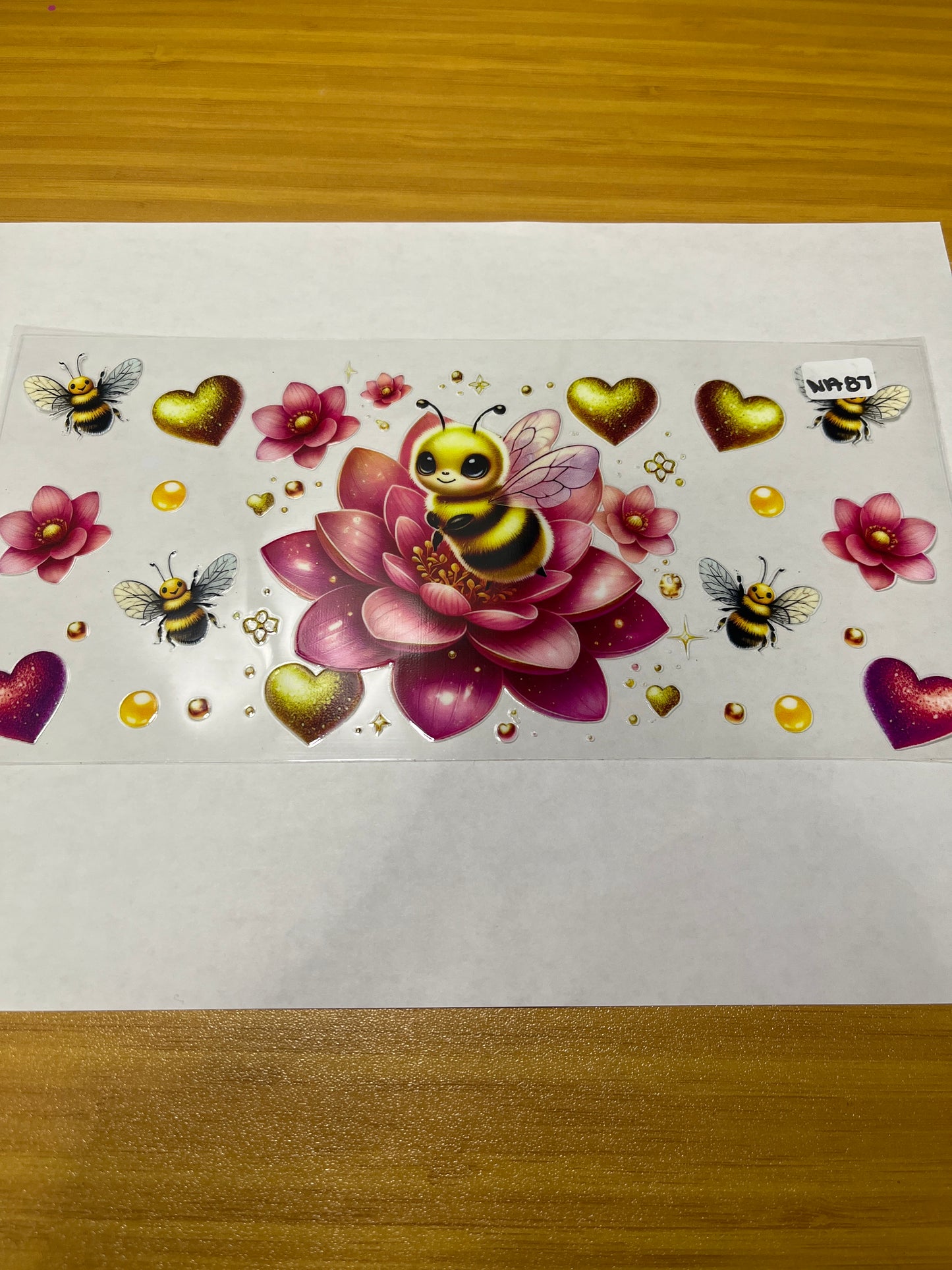 NA87 Animal Cute Bee UVDTF Wrap