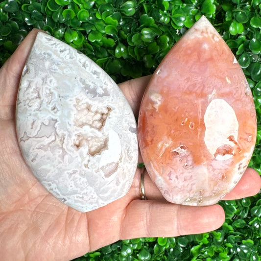 Pink plume agate flames