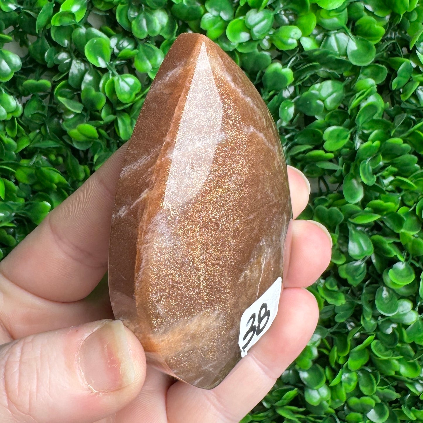 Peach moonstone flame