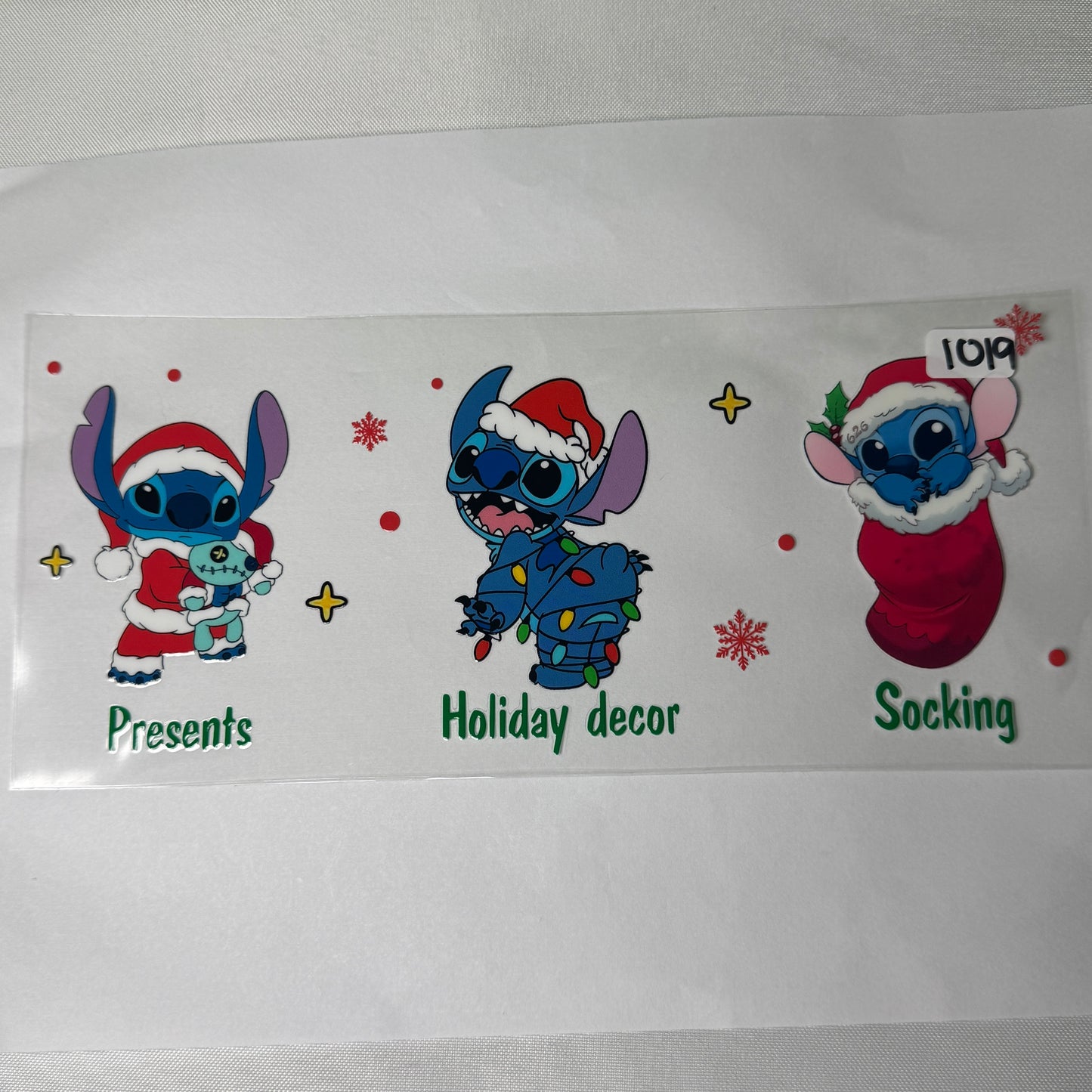 Blue Alien UVDTF Christmas Wraps