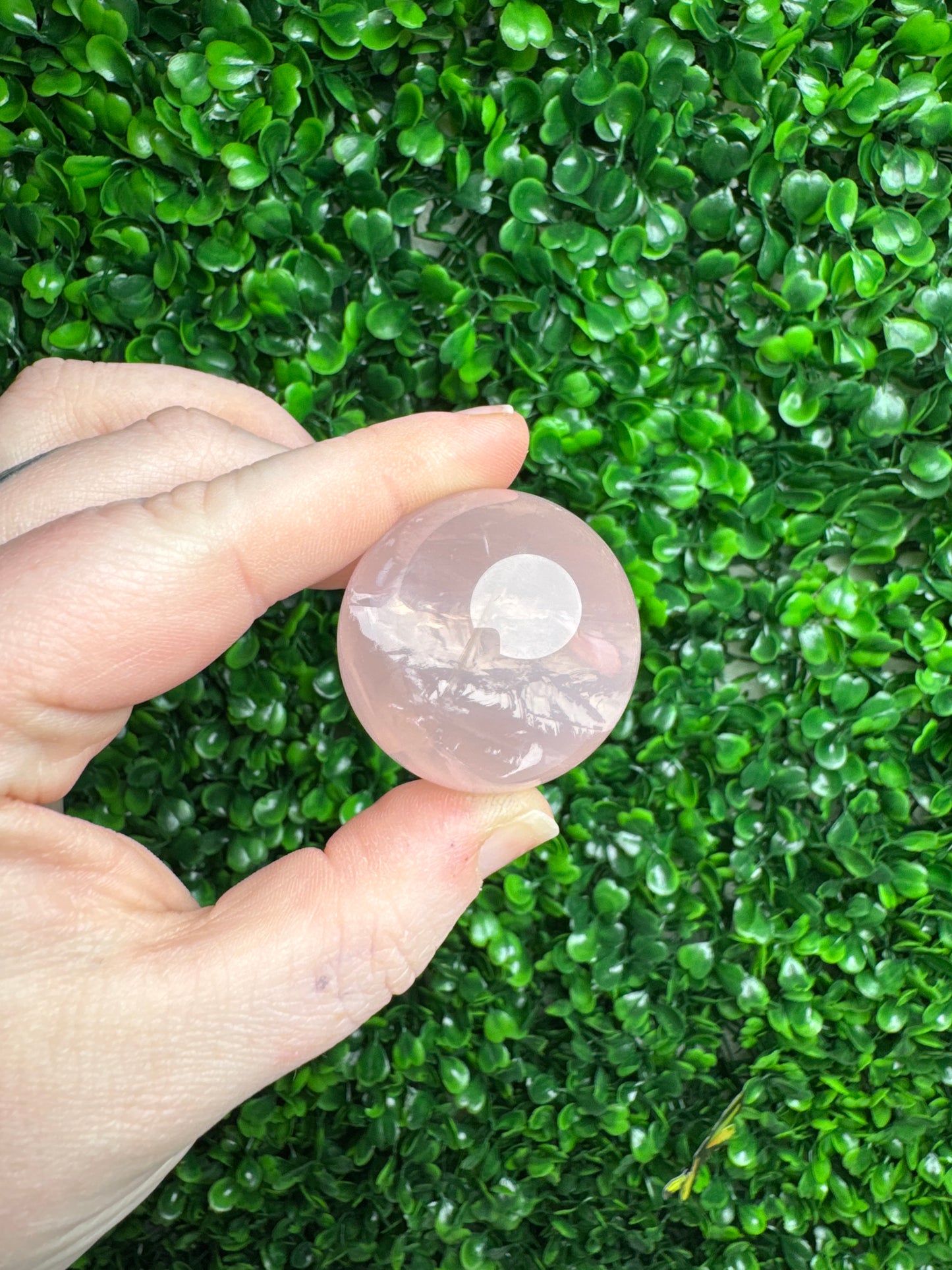 Star rose quartz sphere