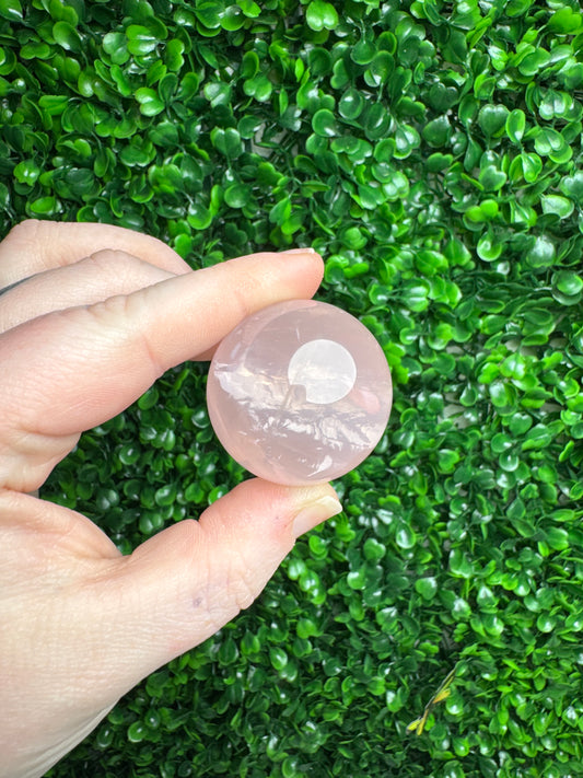Star rose quartz sphere