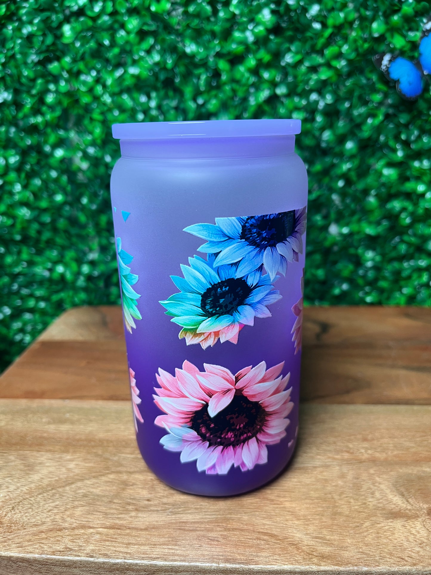 16oz Flowers UVDTF Glass Cup
